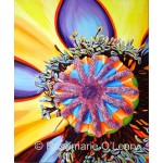 A bold contemporary style painting of an oriental poppy